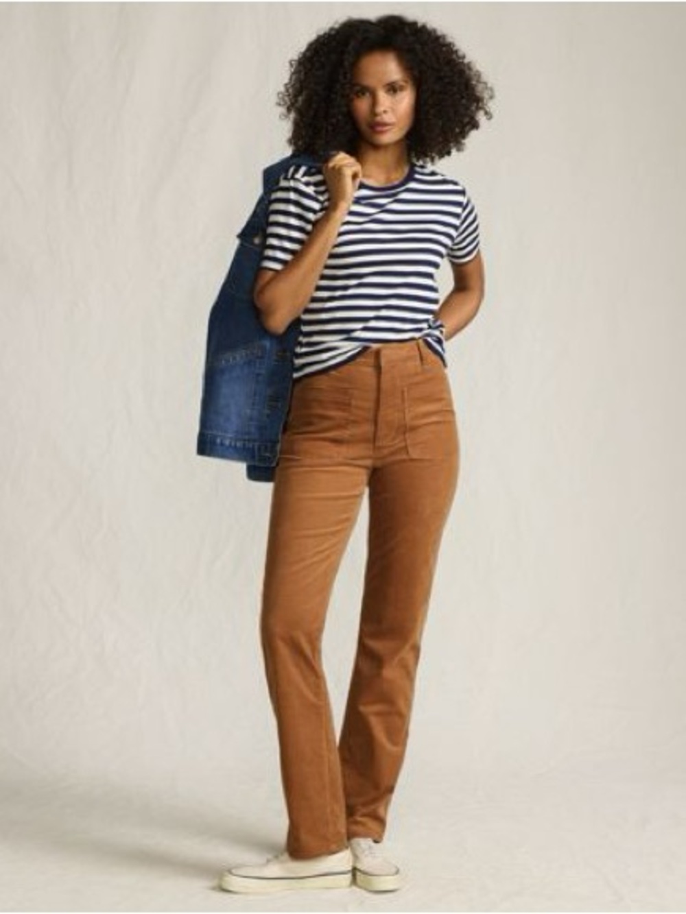 Women's Corduroy High Rise Rail Straight Leg Pants